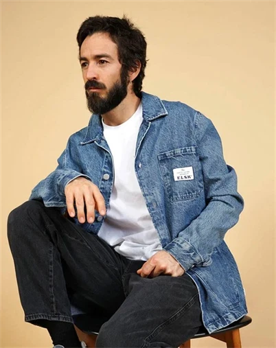 Elsk - Denim Mens Overshirt - Nineties Blue 